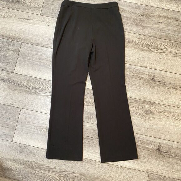 Nine West Pants Women 10 Black Trouser Sailor Nautical Corp Academia Gold Button - Picture 3 of 12